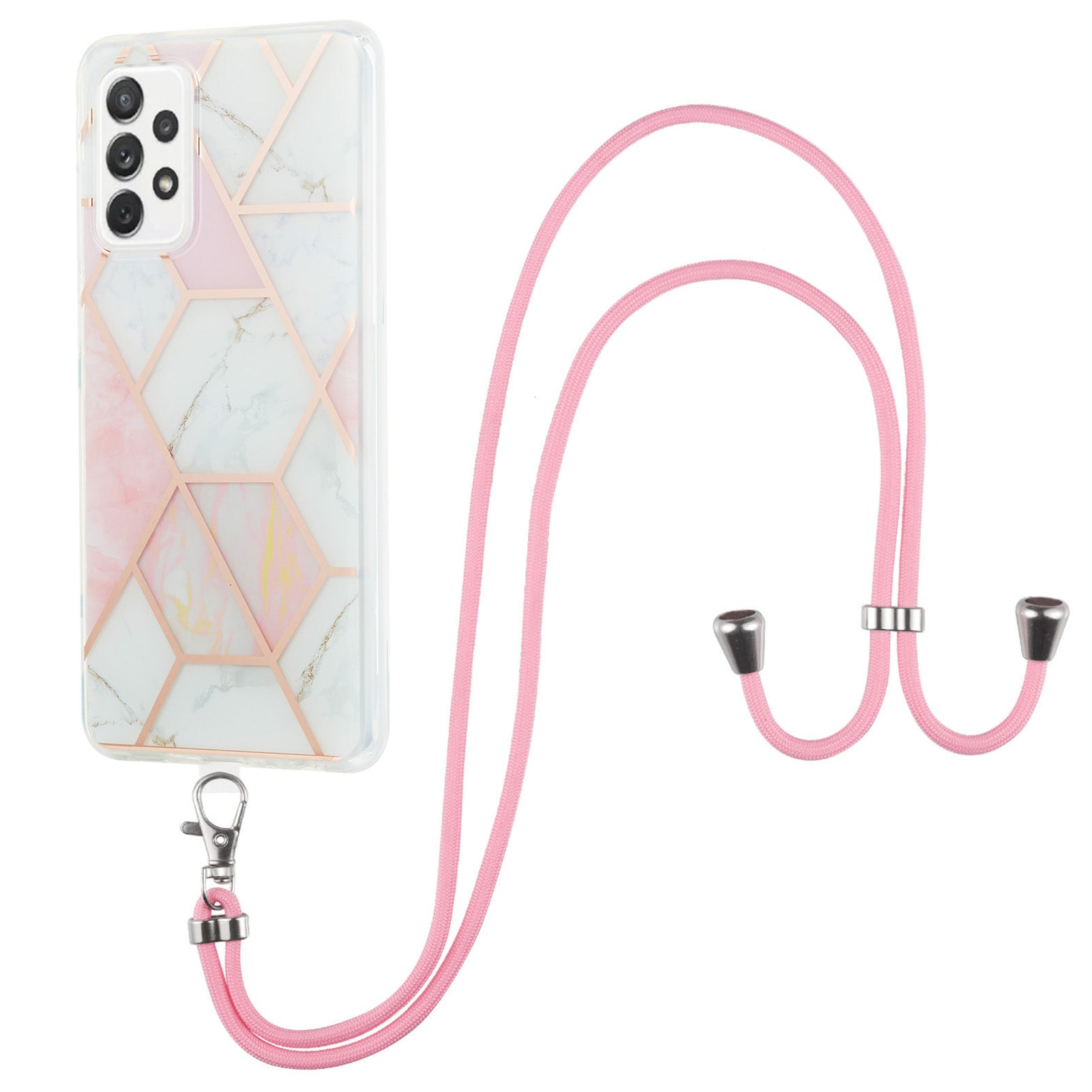 YB IMD Series-5 for Samsung Galaxy A13 4G Electroplating Phone Case IML IMD TPU Phone Shell with Lanyard YB IMD Series-5 for Samsung Galaxy A13 4G Electroplating Phone Case IML IMD TPU Phone Shell with Lanyard
